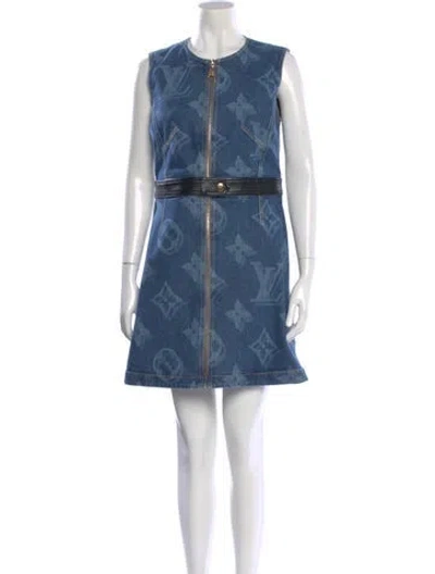 Pre-owned Louis Vuitton 2021 Mini Dress W/ Tags In Black/blue