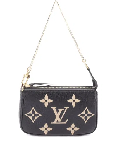 Pre-owned Louis Vuitton 2021 Mini Pochette Accessoires Handbag In Black