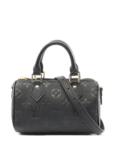 Pre-owned Louis Vuitton 2021 Mini Speedy Handbag In Black