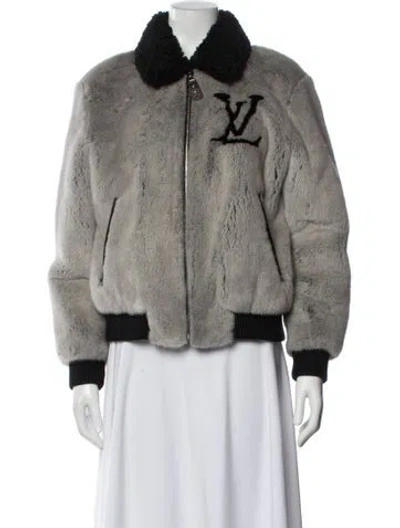 Pre-owned Louis Vuitton 2021 Mink Fur Jacket W/ Tags In Gray