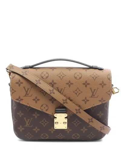 Pre-owned Louis Vuitton 2021 Mm Metis Monogram Tote Bag In Brown