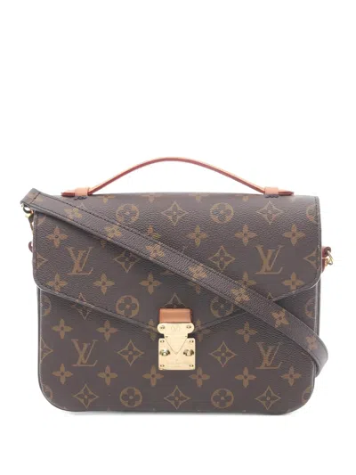Pre-owned Louis Vuitton 2021 Mm Metis Monogram Tote Bag In Brown