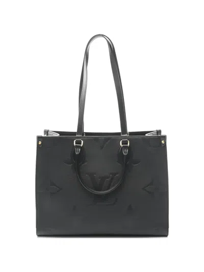 Pre-owned Louis Vuitton 2021 Mm Onthego Tote Bag In Black