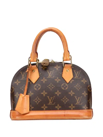 Pre-owned Louis Vuitton 2021 Monogram Alma Bb Satchel In Brown