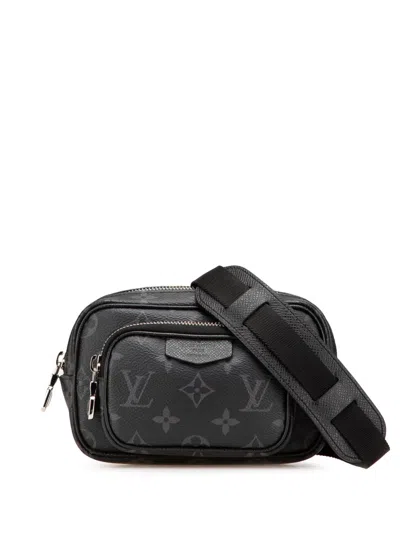 Pre-owned Louis Vuitton 2021 Monogram Eclipse Taigarama Outdoor Pouch Crossbody Bag