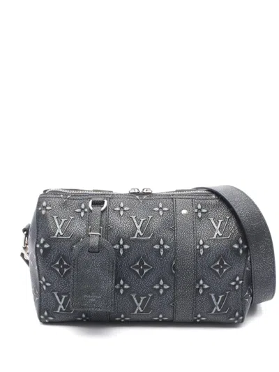 Pre-owned Louis Vuitton 2021 Monogram Embossed Shoulder Bag In Gray