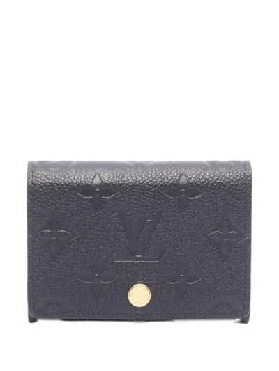 Pre-owned Louis Vuitton 2021 Monogram Empreinte Card Case In Black