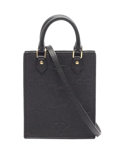 Pre-owned Louis Vuitton 2021 Monogram Empreinte Petit Sac Plat Satchel In Black