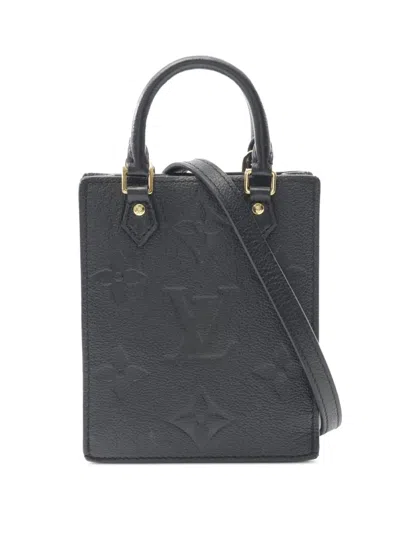 Pre-owned Louis Vuitton 2021 Monogram Empreinte Petit Sac Plat Tote Bag In Black