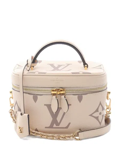 Pre-owned Louis Vuitton 2021 Monogram Empreinte Vanity Pm Handbag In Neutral