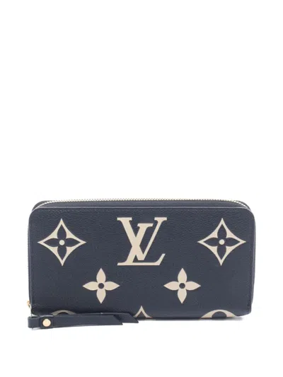 Pre-owned Louis Vuitton 2021 Monogram Empreinte Zippy Wallet In Black