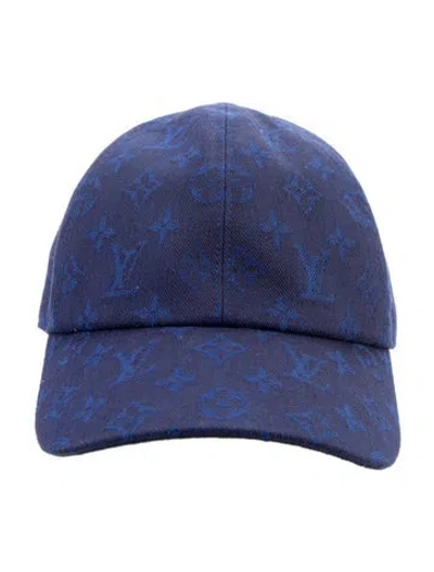 Pre-owned Louis Vuitton 2021 Monogram Essential Cap In Blue