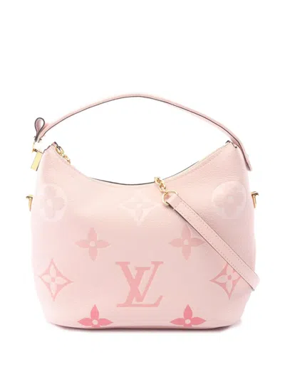 Pre-owned Louis Vuitton 2021 Monogram Giant Empreinte By The Pool Marshmallow Pm Satchel In Pink