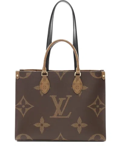 Pre-owned Louis Vuitton 2021 Monogram Giant Reverse Tote Bag