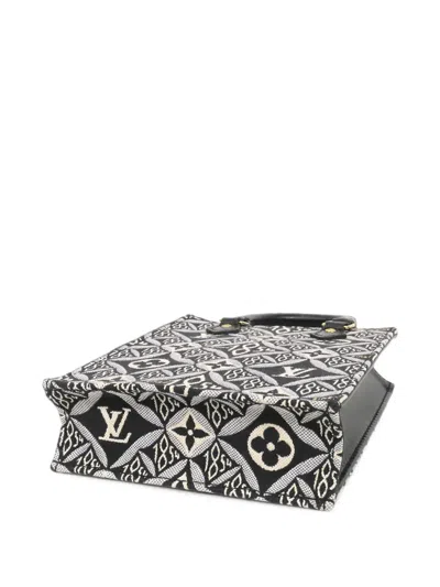 Pre-owned Louis Vuitton 2021 Monogram Jacquard Since 1854 Petit Sac Plat Satchel In Black
