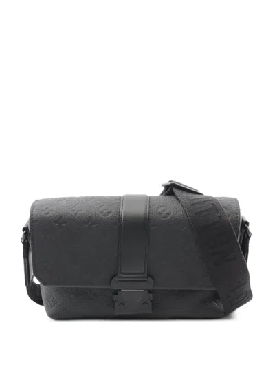 Pre-owned Louis Vuitton 2021 Monogram Leather Shoulder Bag In Black