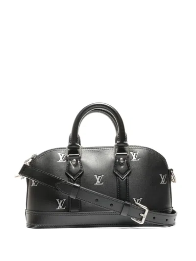 Pre-owned Louis Vuitton 2021 Monogram Leather Tote Bag In Black