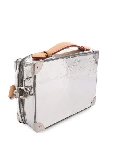 Pre-owned Louis Vuitton 2021 Monogram Miroir Soft Trunk Handle Bag Satchel In Silver