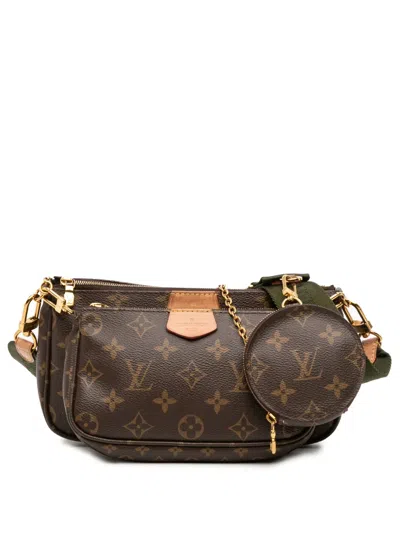 Pre-owned Louis Vuitton 2021 Monogram Multi Pochette Accessoires Satchel In Brown