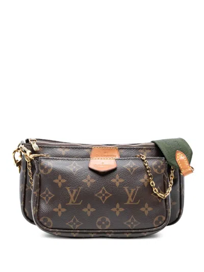 Pre-owned Louis Vuitton 2021 Monogram Multi Pochette Accessoires Satchel In Brown