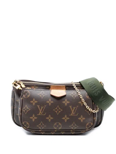 Pre-owned Louis Vuitton 2021 Monogram Multi Pochette Accessoires Satchel In Brown