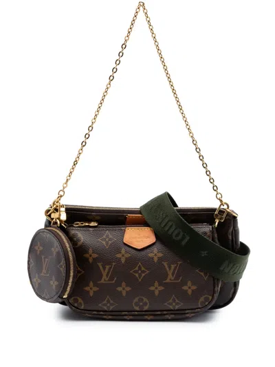 Pre-owned Louis Vuitton 2021 Monogram Multi Pochette Accessoires Satchel In Brown