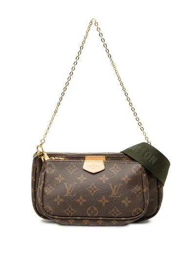 Pre-owned Louis Vuitton 2021 Monogram Multi Pochette Accessoires Satchel In Brown