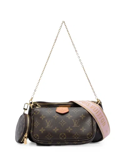 Pre-owned Louis Vuitton 2021 Monogram Multi Pochette Accessoires Satchel In Brown
