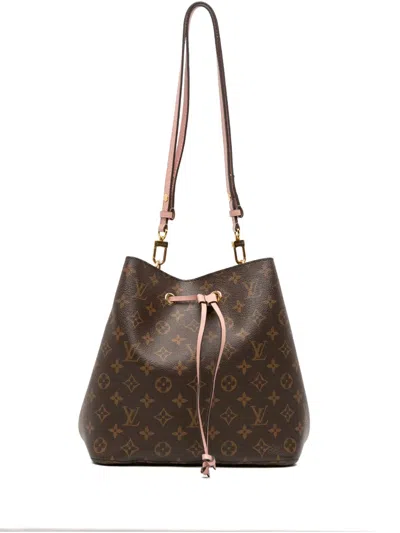 Pre-owned Louis Vuitton 2021 Monogram Neonoe Mm Bucket Bag In Pink