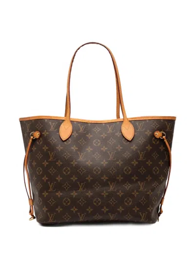 Pre-owned Louis Vuitton 2021 Monogram Neverfull Mm Tote Bag In Brown
