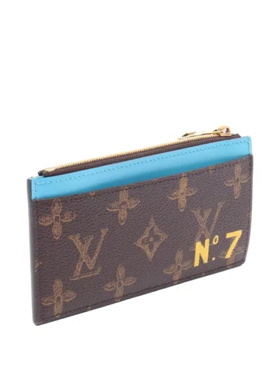 Pre-owned Louis Vuitton 2021 Monogram No.7 Card Holder In Brown