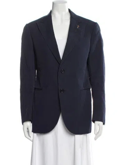 Pre-owned Louis Vuitton 2021 Monogram Pattern Blazer In Blue