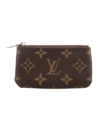 Pre-owned Louis Vuitton 2021 Monogram Pattern Multicles Rabat Key Pouch In Brown