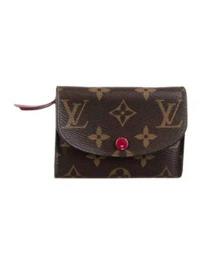 Pre-owned Louis Vuitton 2021 Monogram Pattern Rosalie Coin Purse In Brown