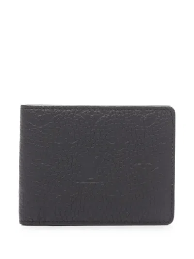 Pre-owned Louis Vuitton 2021 Monogram Taurillon Bi-fold Wallet In Black