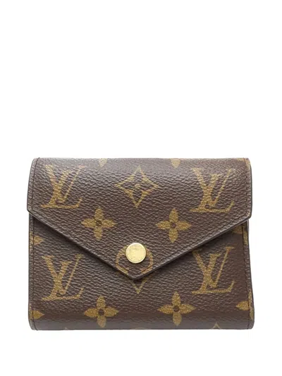 Pre-owned Louis Vuitton 2021 Monogram Victorine Wallet Small Wallets In Brown