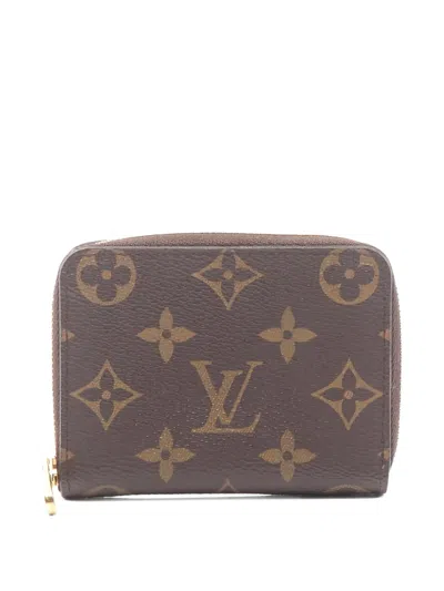 Pre-owned Louis Vuitton 2021 Monogram Zip Coin Purse In Brown