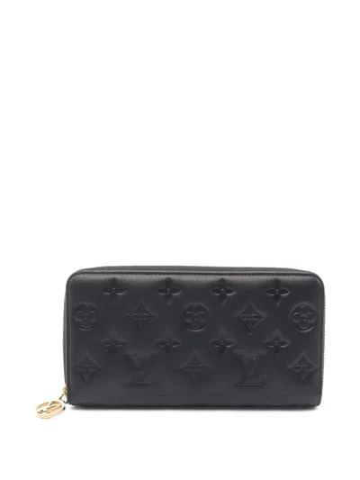 Pre-owned Louis Vuitton 2021 Monogram Zipper Wallet In Black