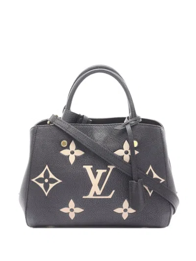 Pre-owned Louis Vuitton 2021 Montaigne Bb Tote Bag In Black