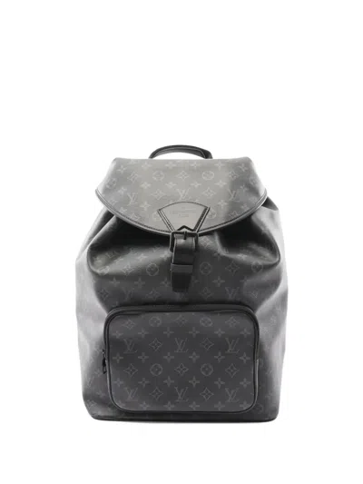 Pre-owned Louis Vuitton 2021 Montsouris Monogram Backpack In Gray