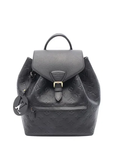 Pre-owned Louis Vuitton 2021 Montsouris Pm Backpack In Black