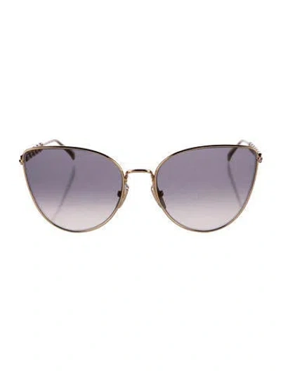 Pre-owned Louis Vuitton 2021 My Lv Chain Cat Eye Sunglasses In Gold