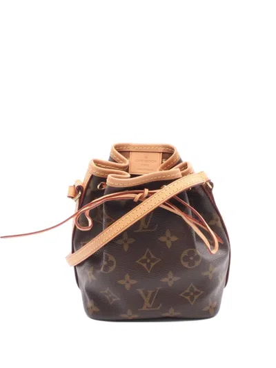 Pre-owned Louis Vuitton 2021 Nano Noé Bucket Bag In Brown