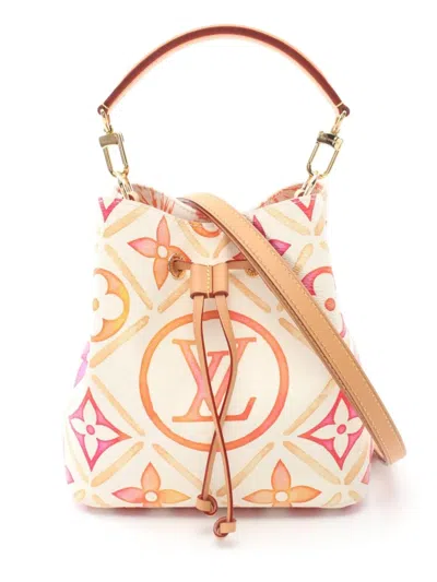 Pre-owned Louis Vuitton 2021 Neonoe Bb Bucket Bag In White