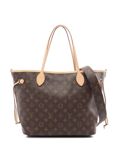 Pre-owned Louis Vuitton 2021 Neverfull Inside Out Mm Tote Bag In Brown