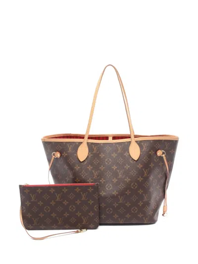Pre-owned Louis Vuitton 2021 Neverfull Mm Tote Bag In Brown
