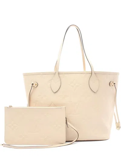 Pre-owned Louis Vuitton 2021 Neverfull Mm Tote Bag In Neutrals