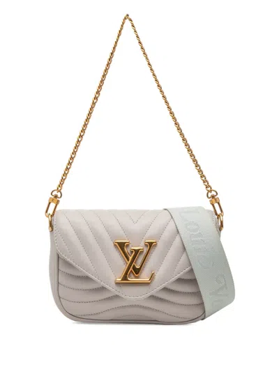 Pre-owned Louis Vuitton 2021 New Wave Multi Pochette Satchel In Gray