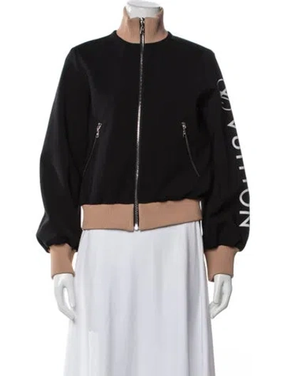 Pre-owned Louis Vuitton 2021 Nylon Bomber Jacket In Black