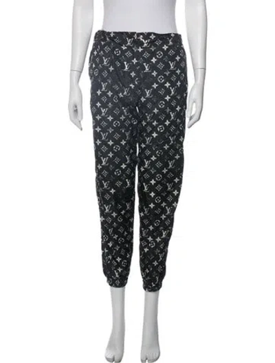 Pre-owned Louis Vuitton 2021 Nylon Sweatpants In Black